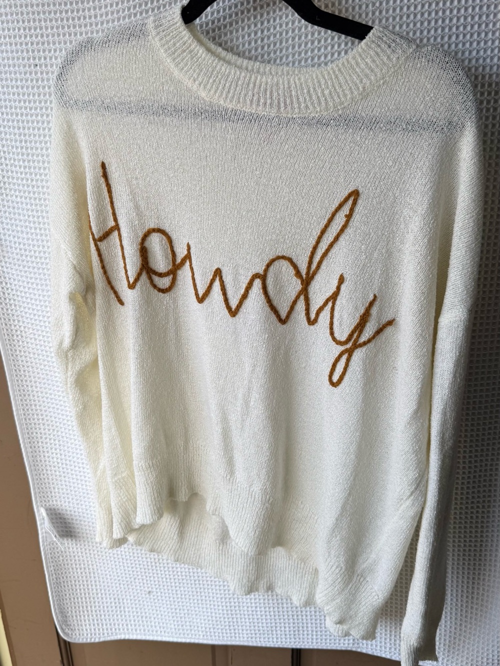 Show Me Your MuMu Cream “Howdy” Sweater